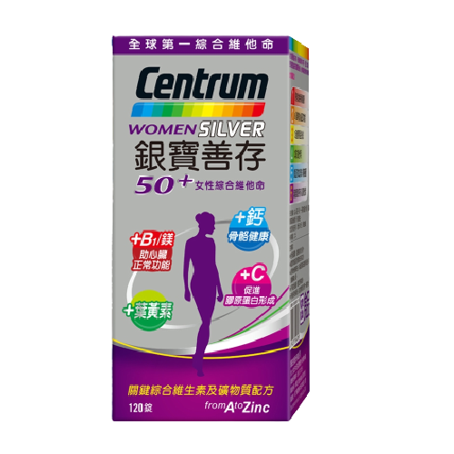 銀寶善存50+男/女性綜合維他命 65錠 / 120錠 /185錠-規格圖1