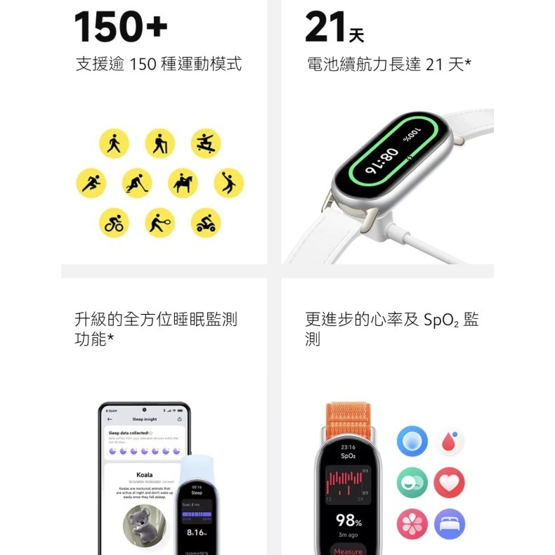 全新 小米手環9 NFC 黑色(可刷捷運/Youbike/超商悠遊卡)-細節圖6