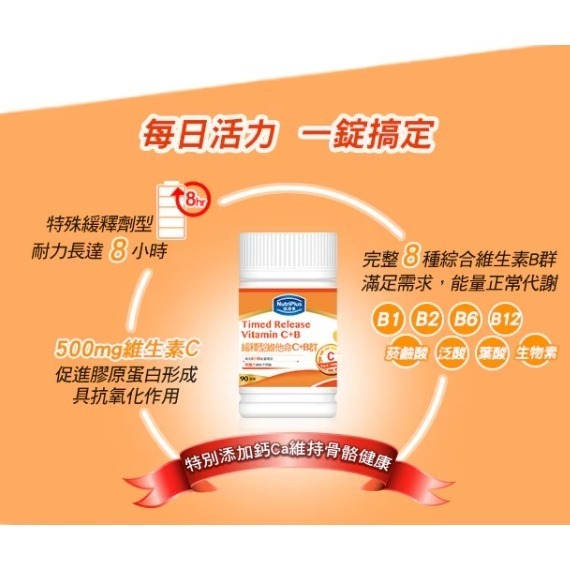 NutriPlus 活沛多 緩釋型維他命C+B群 30錠-細節圖6