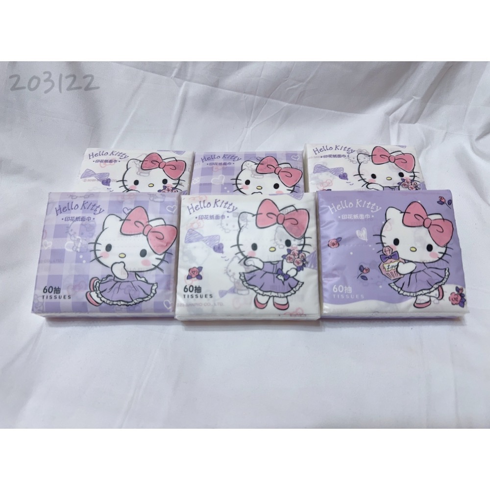 三麗鷗Kitty印花面紙60抽 #203122-細節圖4