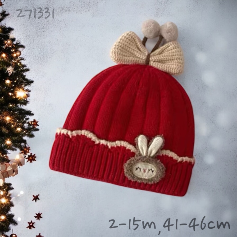 寶寶喜氣帽 針織內裡棉布 #271331-規格圖3