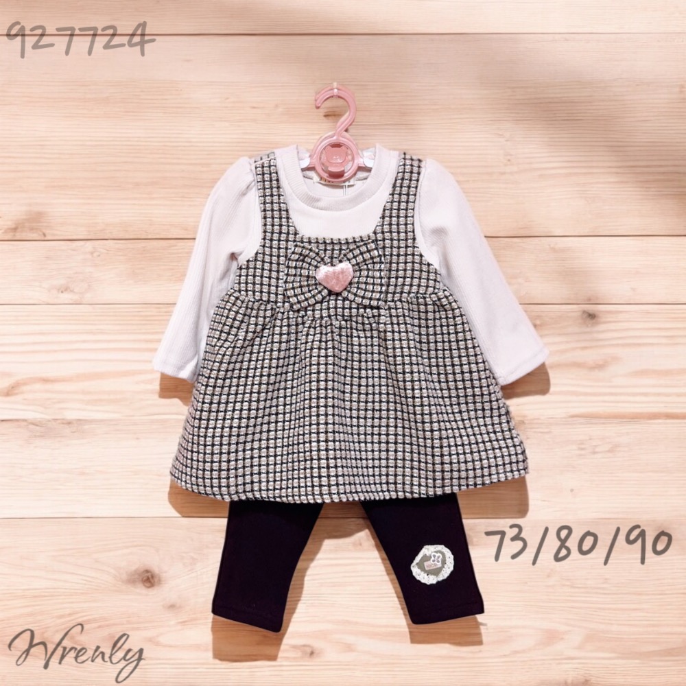 春秋 寶寶小香風蝴蝶結愛心金蔥洋裝 #927724-細節圖2