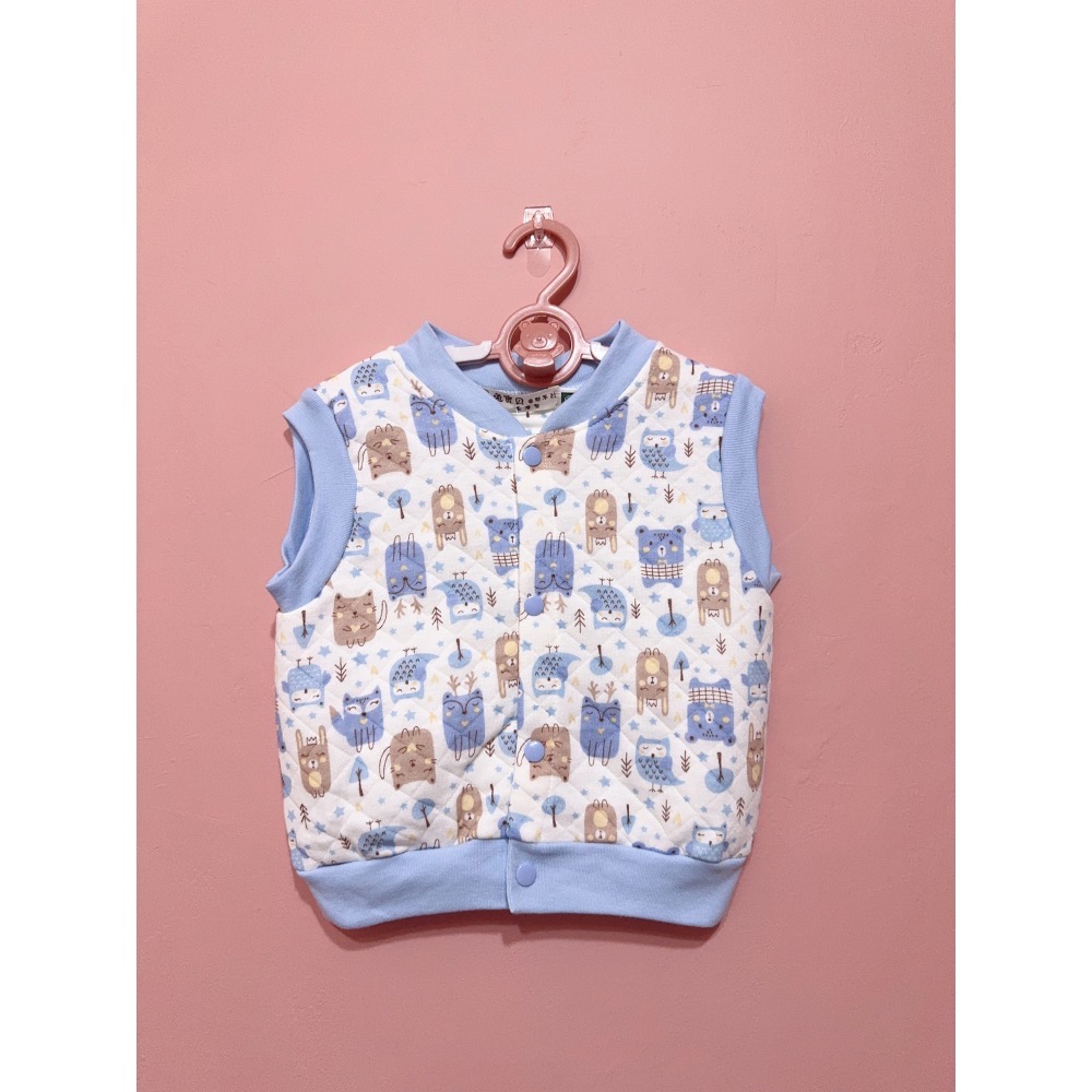 MIT四季 小童三層棉可愛貓頭鷹背心 #11158-規格圖2
