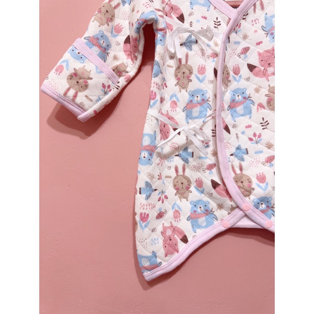 MIT春秋冬 新生兒三層棉恆溫保暖可愛小動物包手蝴蝶衣 #11038-細節圖2