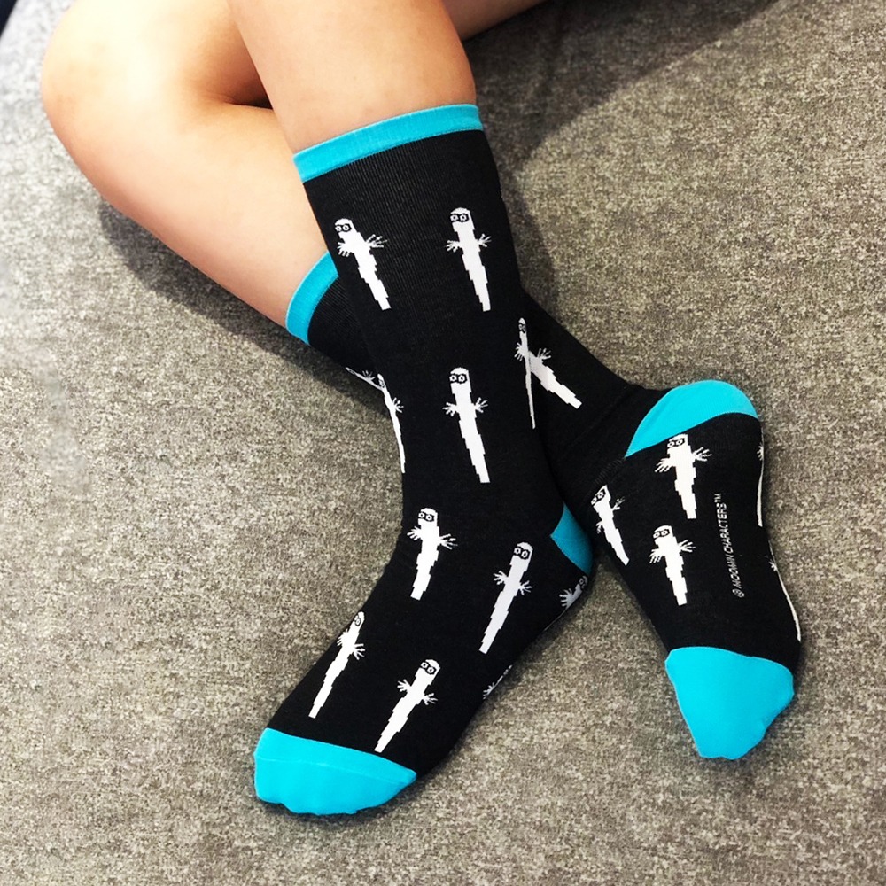 【MOOMIN】姆明冒險中筒襪 中筒襪 襪子 棉襪 小腿襪 穿搭 印花 成人襪子 兒童襪子-規格圖6