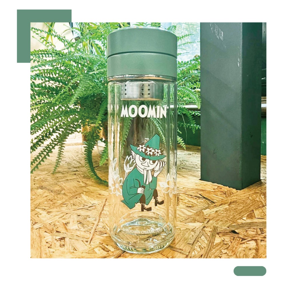 【moomin】泡茶杯 茶水分離杯 玻璃杯 分隔泡茶杯 花茶杯 隨身茶杯 茶水過濾杯-規格圖5