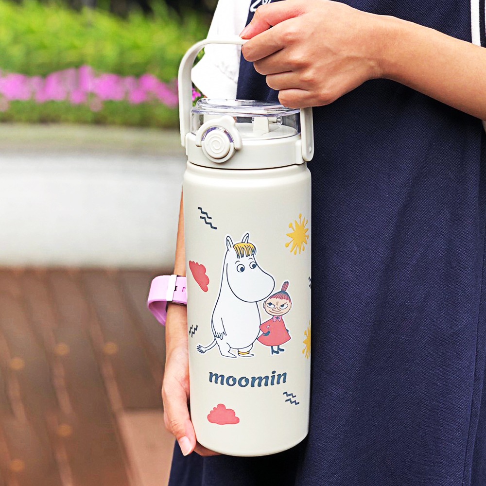 【MOOMIN】手提大容量保溫壺 保溫壺 保溫杯 大容量保溫杯 1200ML 保溫 雙飲保溫壺-細節圖5