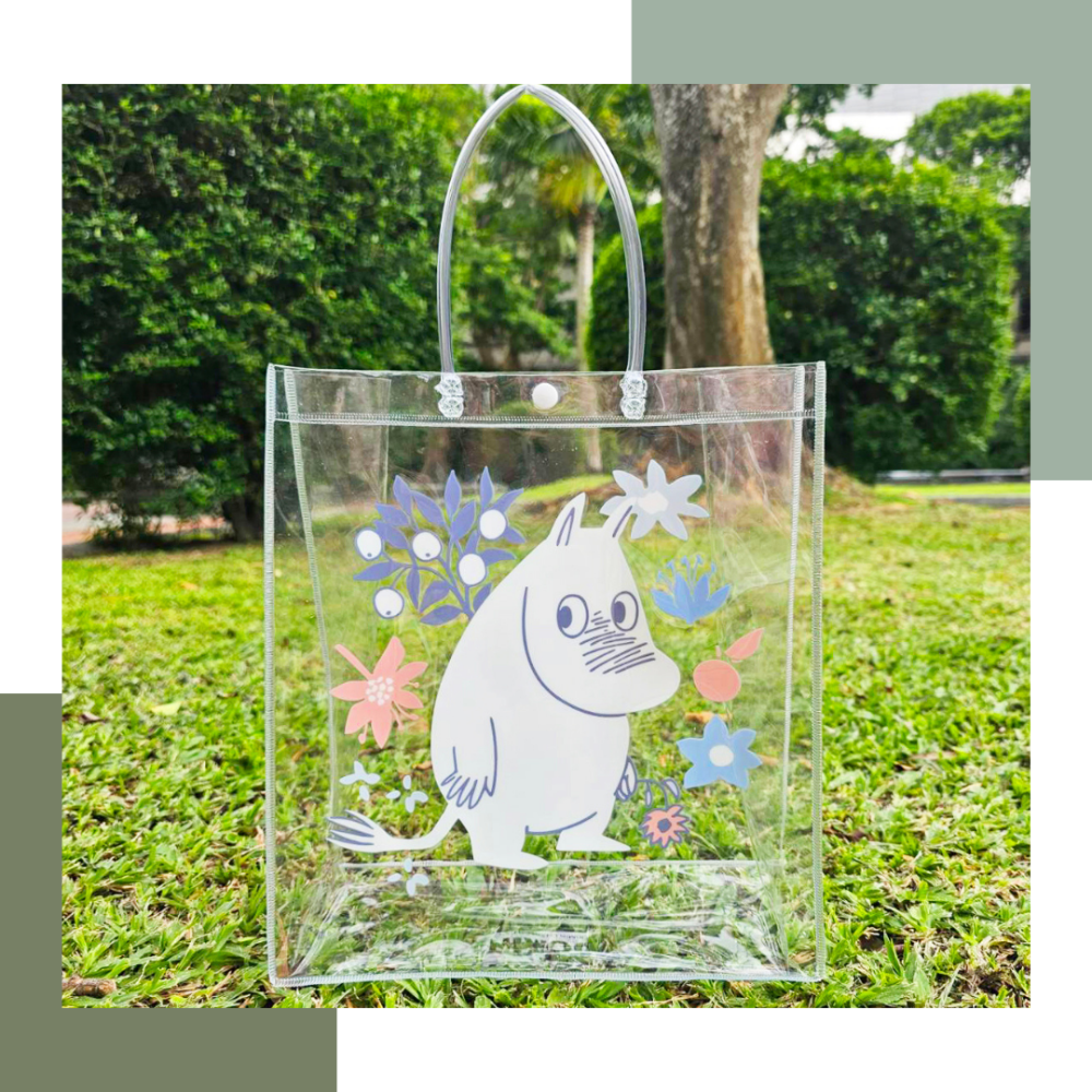 【MOOMIN】透明提袋 購物袋 小提袋 手提袋 姆明提袋 禮物提袋 造型提袋 禮物袋-規格圖5