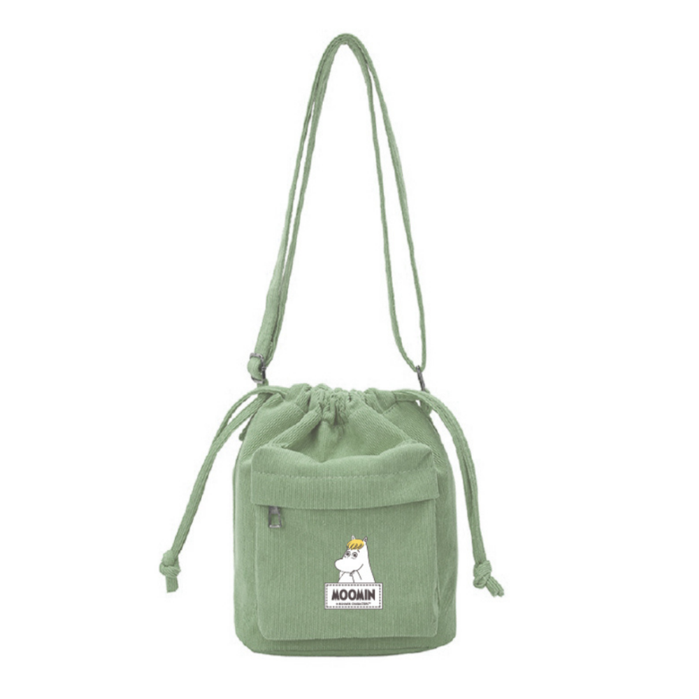 【MOOMIN】燈芯絨水桶包 水桶包 抽繩水桶包 側肩包 斜背包 收納包 外出包 辦公包-規格圖5