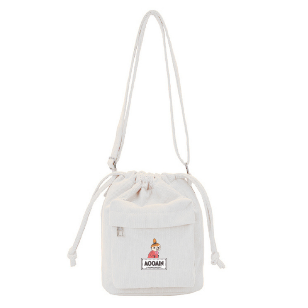 【MOOMIN】燈芯絨水桶包 水桶包 抽繩水桶包 側肩包 斜背包 收納包 外出包 辦公包-規格圖5