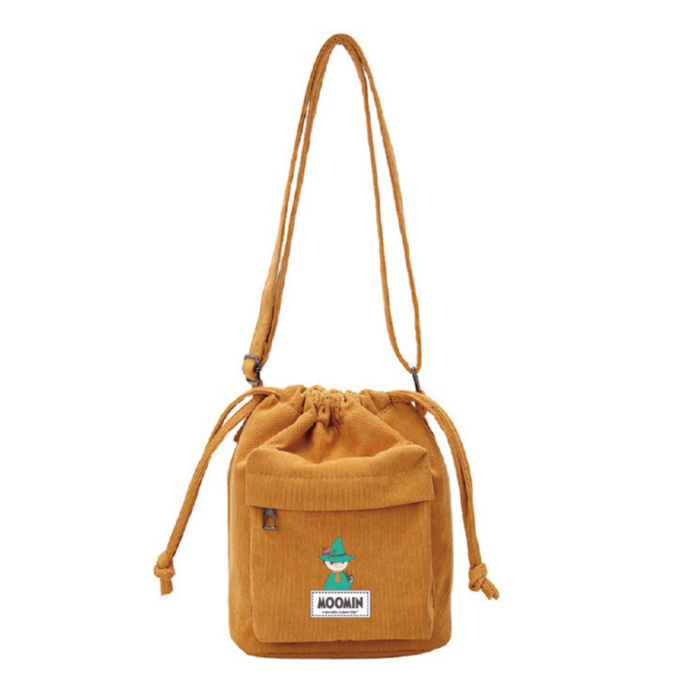 【MOOMIN】燈芯絨水桶包 水桶包 抽繩水桶包 側肩包 斜背包 收納包 外出包 辦公包-規格圖5