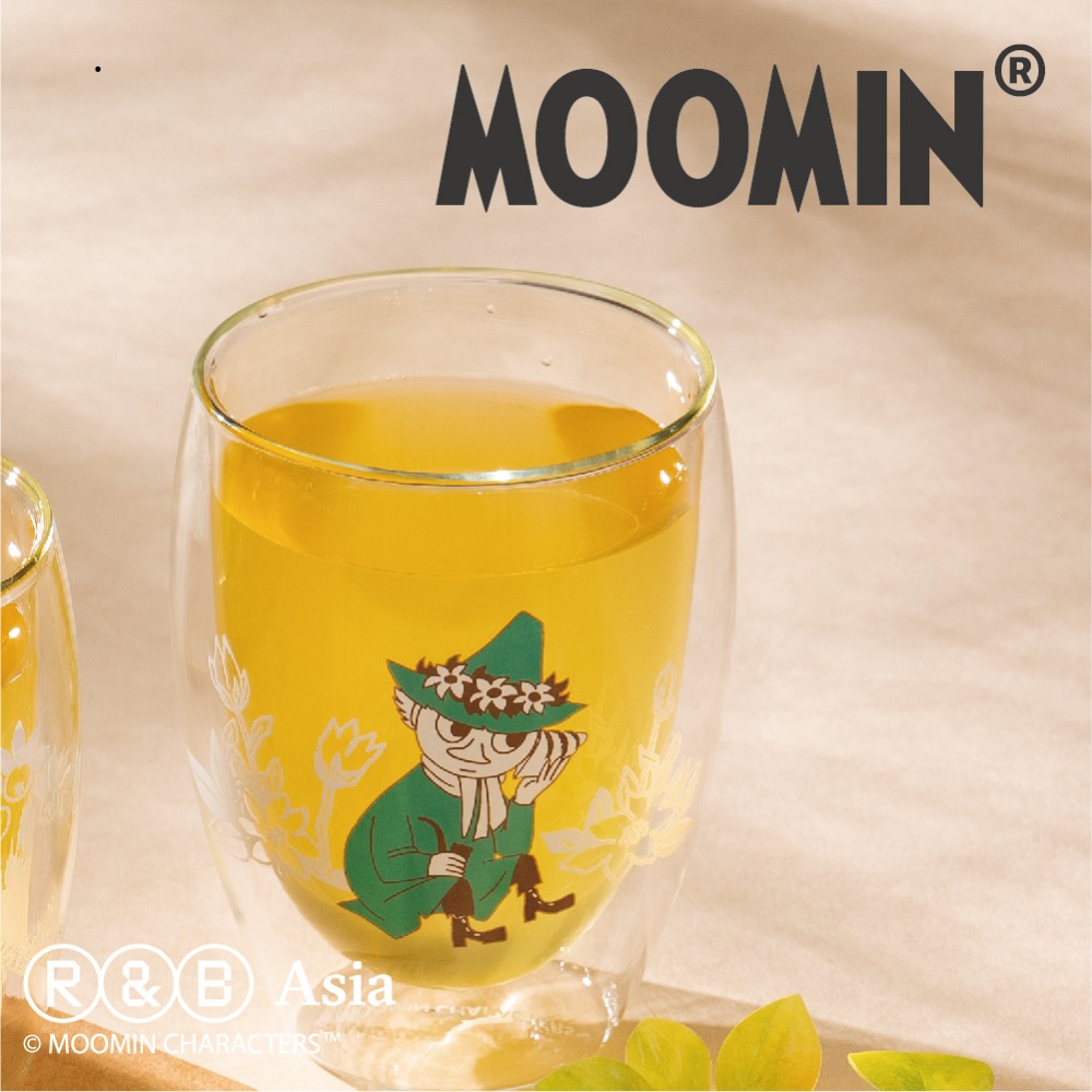 【MOOMIN】雙層玻璃杯 耐熱雙層玻璃杯 玻璃杯 茶杯 水杯 玻璃茶杯 雙層隔熱玻璃杯-規格圖5