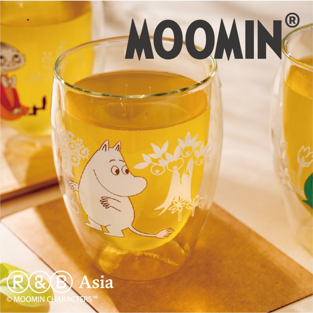 【MOOMIN】雙層玻璃杯 耐熱雙層玻璃杯 玻璃杯 茶杯 水杯 玻璃茶杯 雙層隔熱玻璃杯-規格圖5