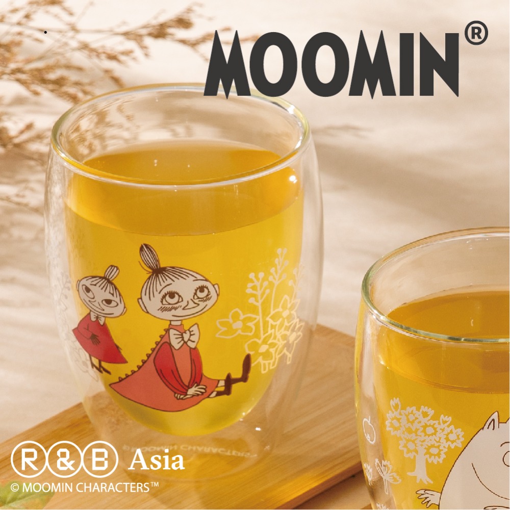 【MOOMIN】雙層玻璃杯 耐熱雙層玻璃杯 玻璃杯 茶杯 水杯 玻璃茶杯 雙層隔熱玻璃杯-規格圖5