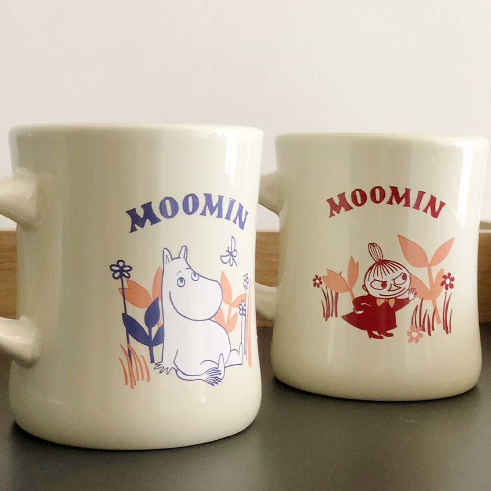 【MOOMIN】花園探險馬克杯 300ml 曲線馬克杯 馬克杯 陶瓷杯 咖啡杯 水杯 杯-細節圖4