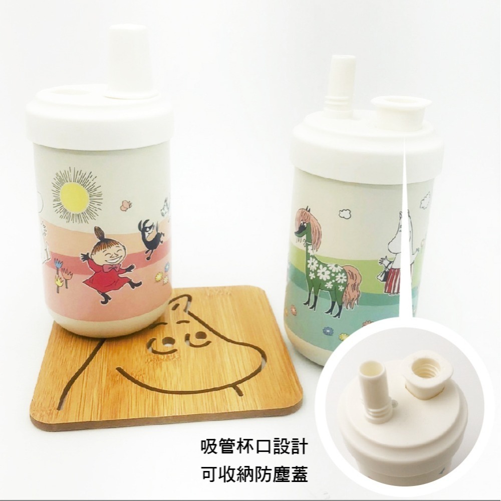 【MOOMIN】不鏽鋼大象杯 保溫杯 隨行杯 咖啡杯 吸管杯 380ml 不鏽鋼吸管杯-細節圖4