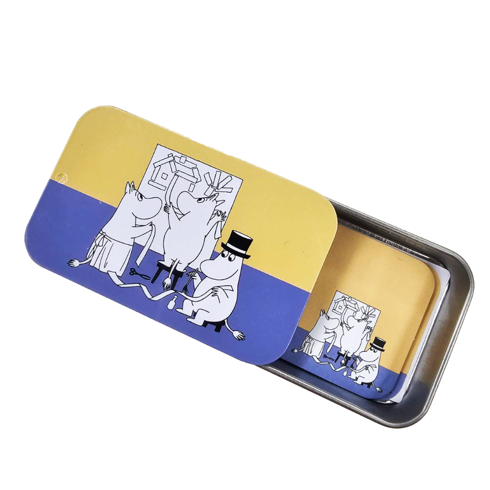 【MOOMIN】歡樂谷鐵盒便條紙  便條紙 手帳 便籤 備忘錄 標籤紙 鐵盒 姆明-規格圖4