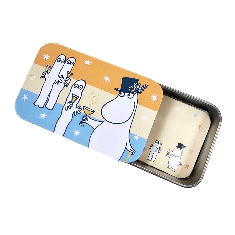 【MOOMIN】歡樂谷鐵盒便條紙  便條紙 手帳 便籤 備忘錄 標籤紙 鐵盒 姆明-規格圖4