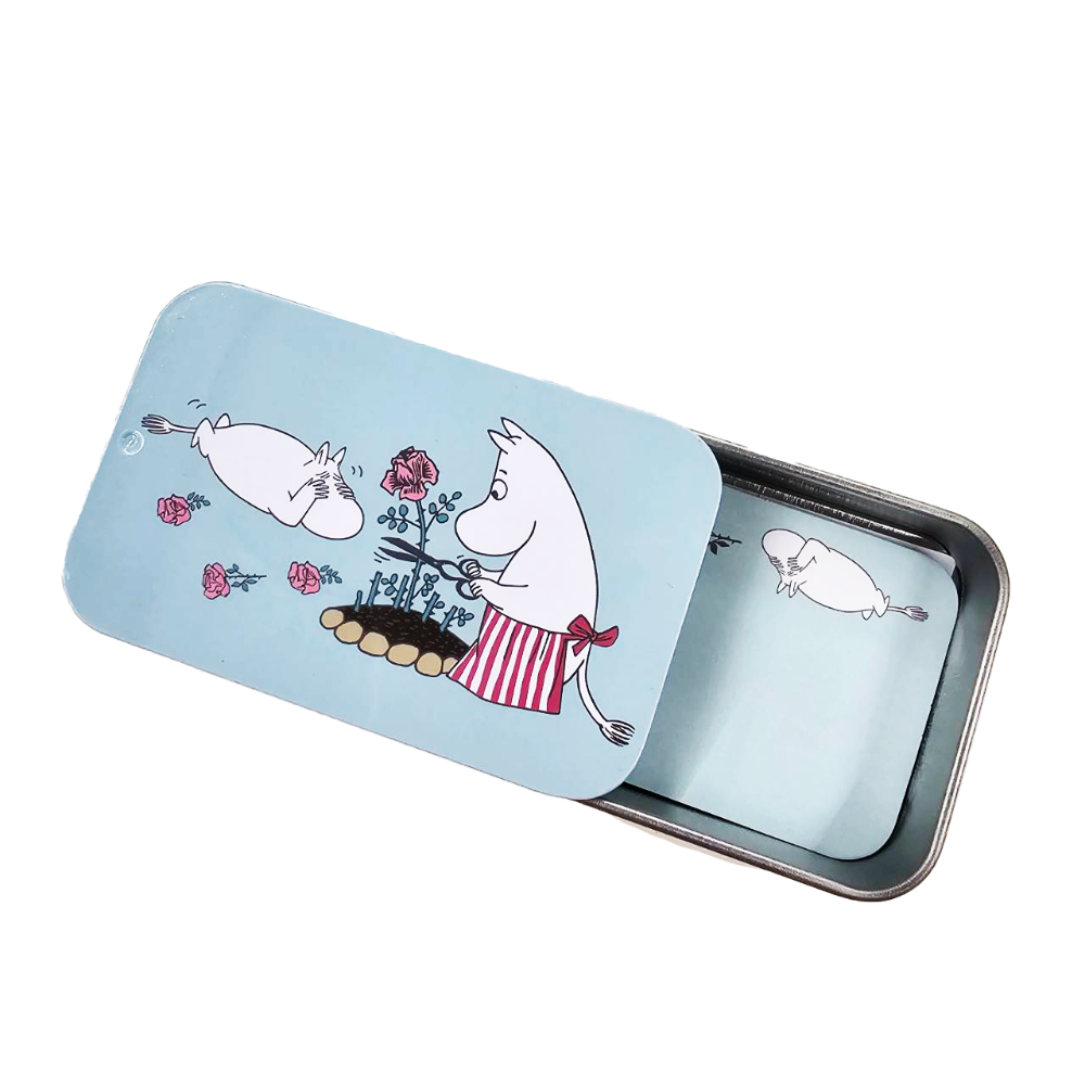 【MOOMIN】歡樂谷鐵盒便條紙  便條紙 手帳 便籤 備忘錄 標籤紙 鐵盒 姆明-規格圖4