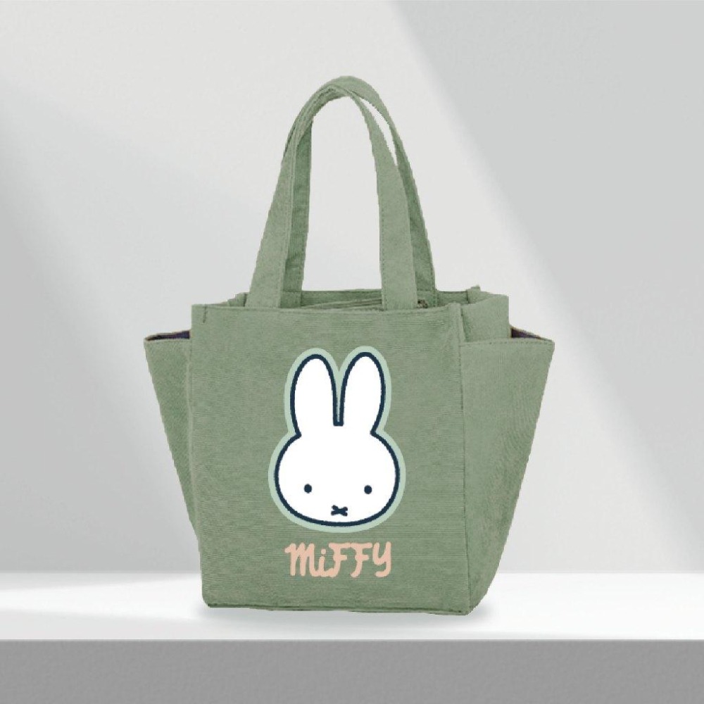 【MIFFY】燈芯絨小手提包 手提袋 手提包 便當袋 飲料袋 購物袋-細節圖5