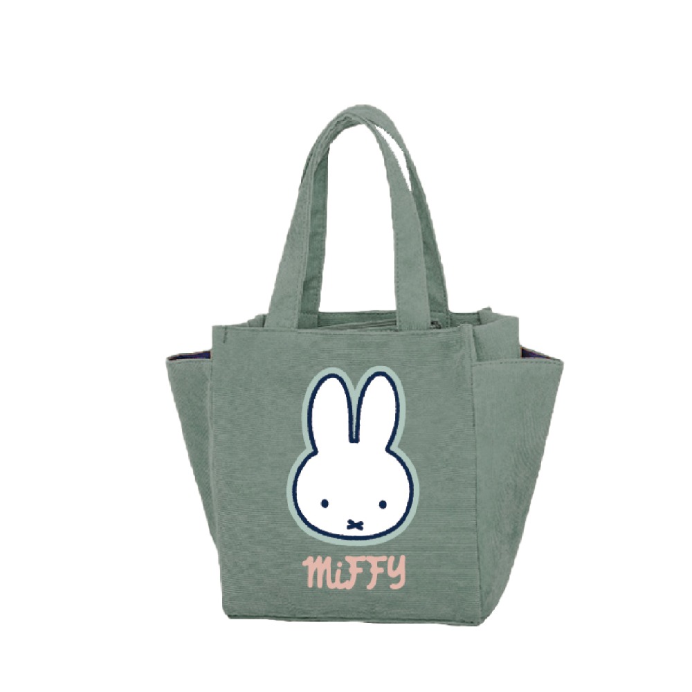 【MIFFY】燈芯絨小手提包 手提袋 手提包 便當袋 飲料袋 購物袋-規格圖9