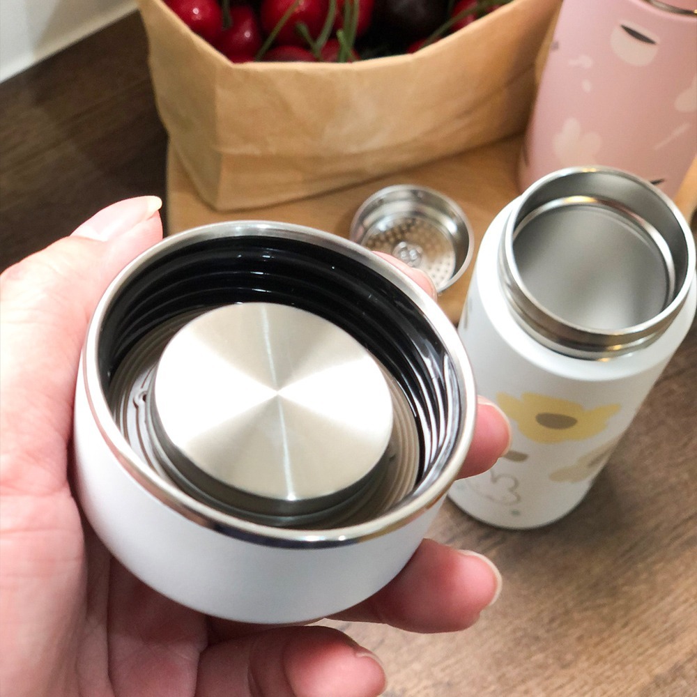 【MIFFY】簡約保溫瓶 輕巧杯 磨砂杯 保溫杯 保溫壺 300ml 輕便保溫杯 濾茶保溫杯-細節圖3