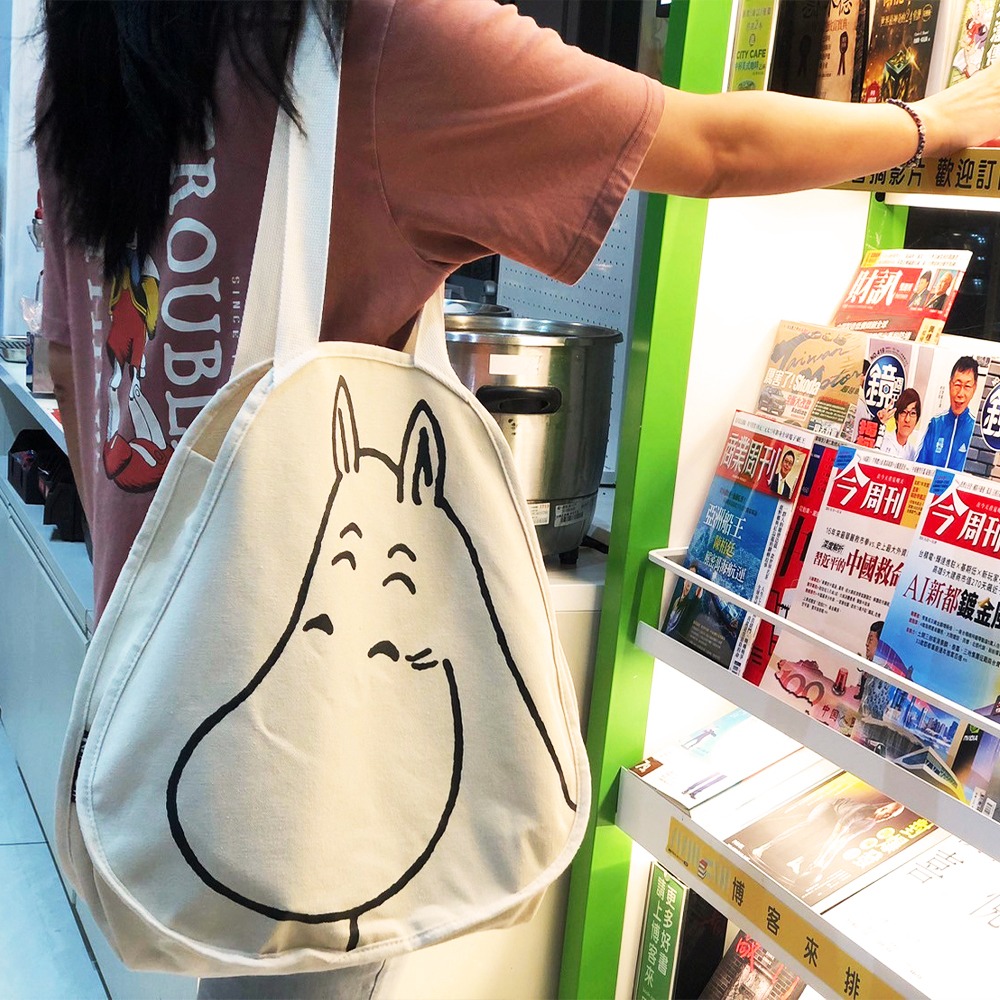 【MOOMIN】姆明大頭雙面表情帆布包 帆布包 大頭帆布包-細節圖5