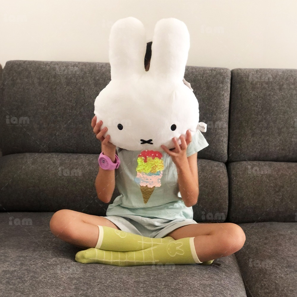 【MIFFY】35cm米飛大頭抱枕 抱枕 大頭抱枕 靠枕 靠背枕 米飛抱枕-細節圖2