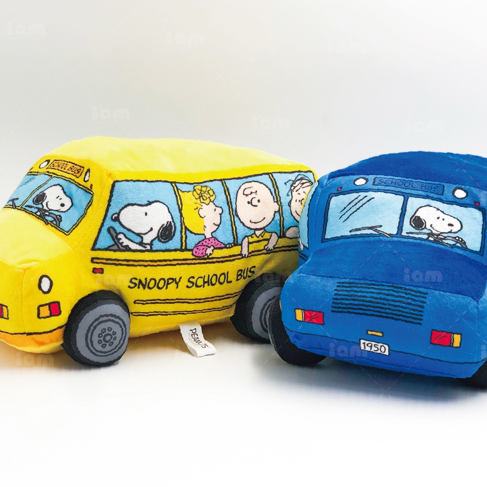 【SNOOPY】校車造型抱枕 抱枕 造型抱枕 校車 史奴比 靠枕-細節圖2