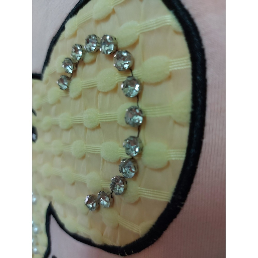 ★出清特價★可愛鑲鑽珍珠大象休閒短T-紫色/粉色(2色)-細節圖6