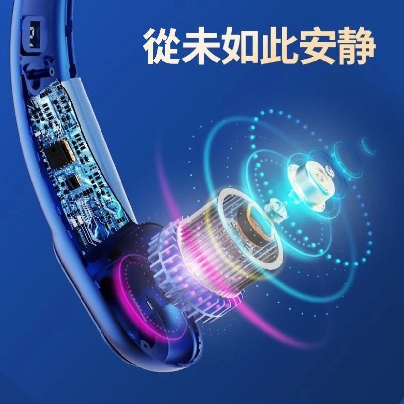 🇹🇼臺灣出貨【10000mah高續航 冰瓷體感降溫 】 360°環繞冷風靜音掛脖風扇 頸掛電扇脖掛風扇 掛脖風扇充電風扇-細節圖12