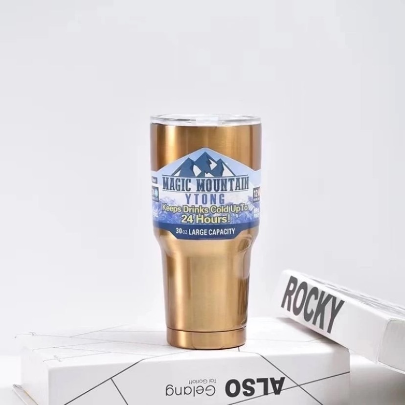 亮綠色-不鏽鋼冰霸杯+杯蓋