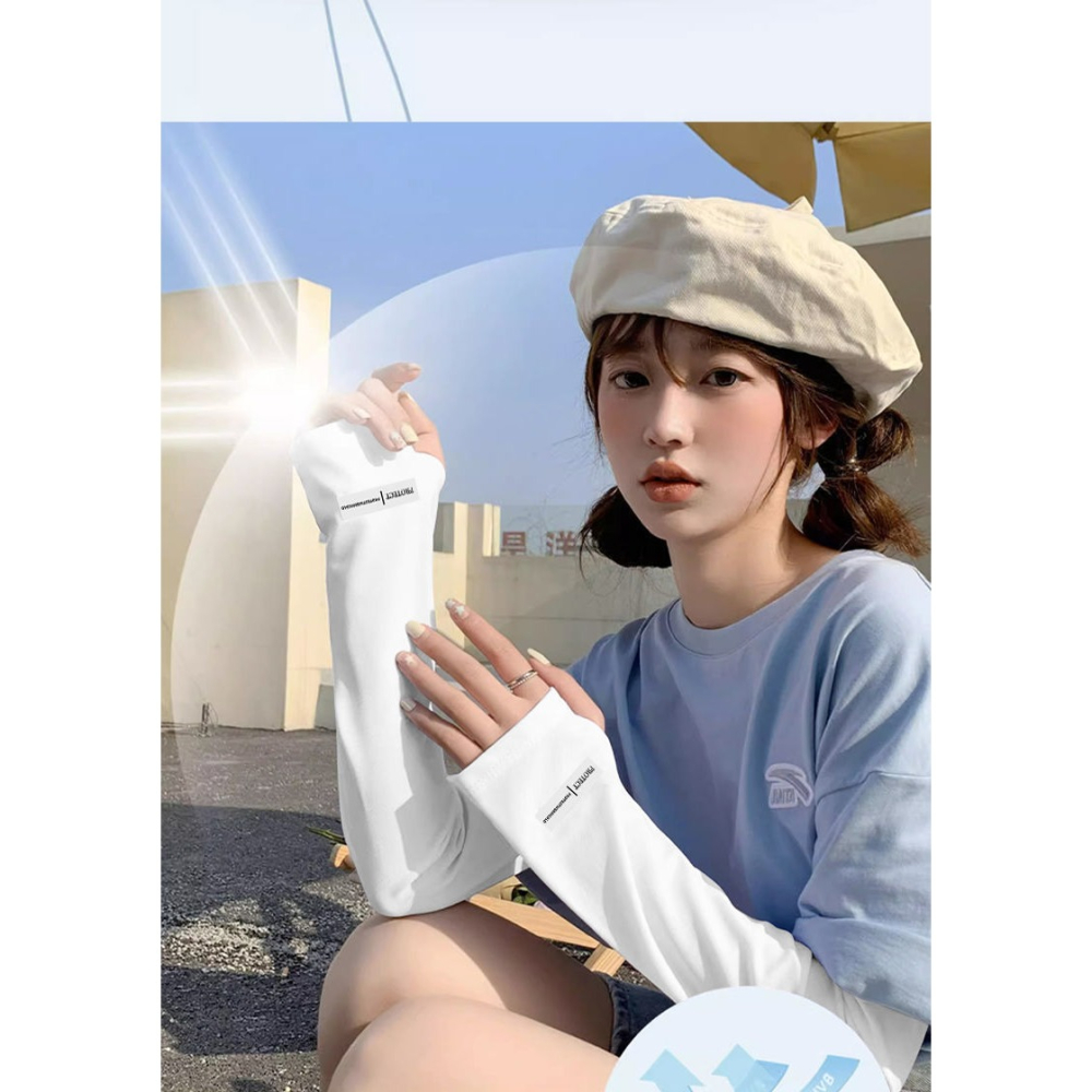 🔥【冰絲防曬袖套】🔥冰絲袖套 涼感袖套 外送員必備冰絲涼感袖套 運動袖套 防曬袖套  機能袖套 抗UV 防曬-細節圖8