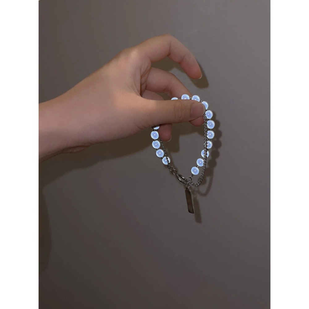 🔥【ins反光手鍊】🔥情侶鍊 反光手鍊 日韓手鍊 好運手鍊 氣質手鍊 閨蜜手鍊 送禮手鍊 簡約手鍊 少女手鍊 時尚手鍊-細節圖3