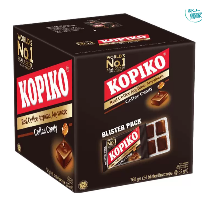 特價 KOPIKO 咖啡糖隨身包分享盒 24包 X32公克 / 10包 X150公克 咖啡萃取 咖啡香氣濃郁糖果知名咖啡-細節圖3