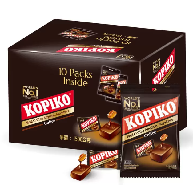特價 KOPIKO 咖啡糖隨身包分享盒 24包 X32公克 / 10包 X150公克 咖啡萃取 咖啡香氣濃郁糖果知名咖啡-細節圖8