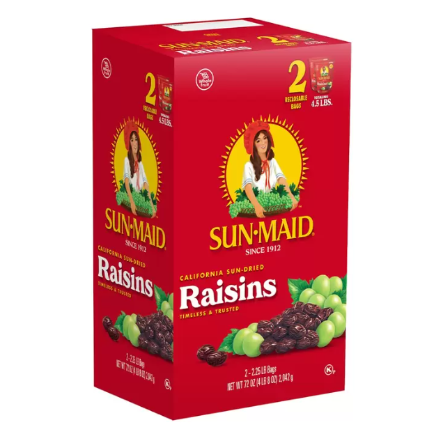 特價 1Kg 2Kg Sun Maid 加州葡萄乾 1021公克/包 美國葡萄乾 100%天然葡萄乾 果乾-細節圖2