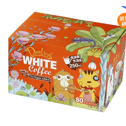 特價 80包 親愛的白咖啡二合一 30gX80入 馬來西亞 低溫烘焙 Darling 2合1 無糖即溶咖啡 無糖咖啡拿鐵-細節圖6