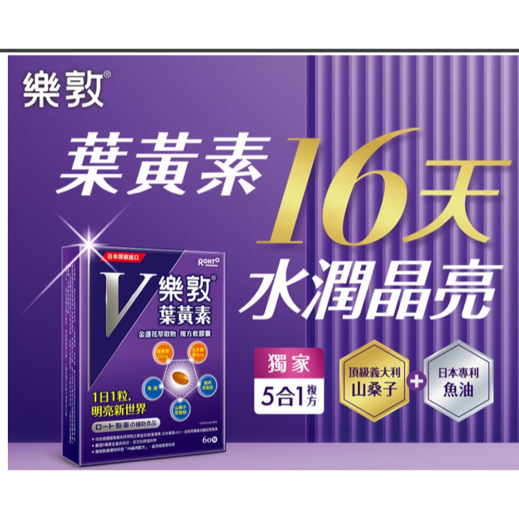 特價 120粒 日本 樂敦 V 金盞花葉黃素複方軟膠囊 60粒X2入 Rohto V Marigold Lutein-細節圖5