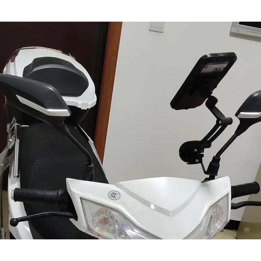 【歐帕瑪】機車防水手機架  360度旋轉無死角 手機支架 自行車手機支架 防水支架 外賣神器 防水防摔支架-細節圖6