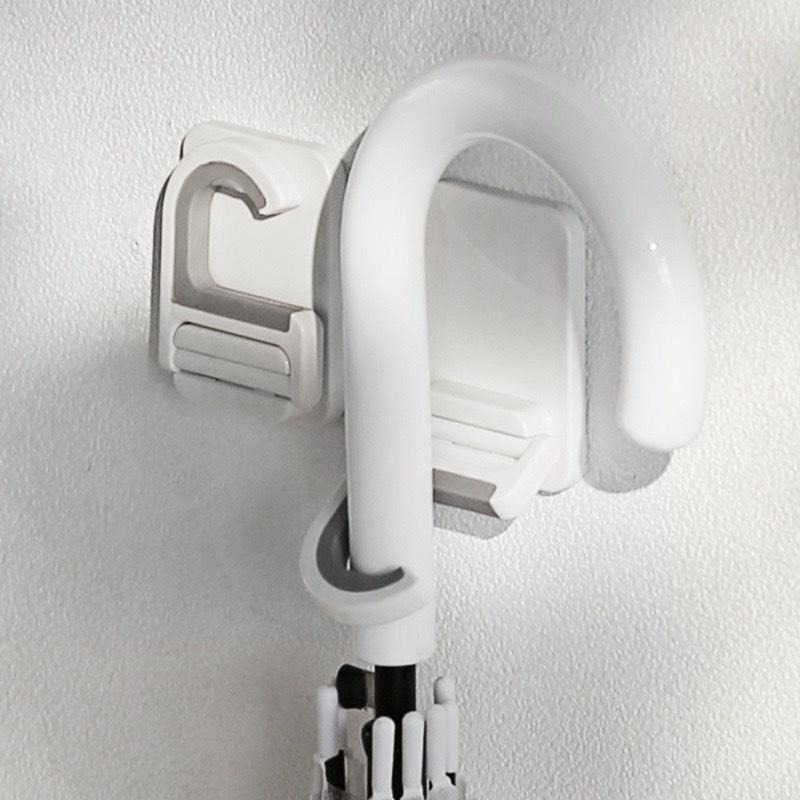 【歐帕瑪】C168 多功能 馬桶刷夾 壁掛式收納 掃把夾 免打孔拖把架 廚具收納架 餐具收納夾-細節圖5