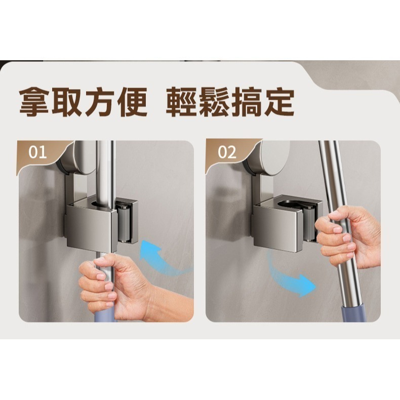 【費歐家】吸盤式壁掛拖把夾 強力吸盤式拖把夾衛生間牆上壁掛神器拖布掃把架卡扣固定器-細節圖4