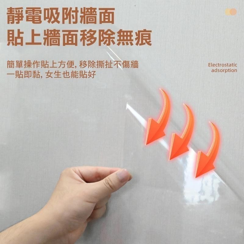【費歐家】點斷式廚房貼紙 免膠吸附家用油煙貼 耐髒牆面保護膜牆紙 無膠靜電牆貼 透明撕拉靜電油煙貼-細節圖8