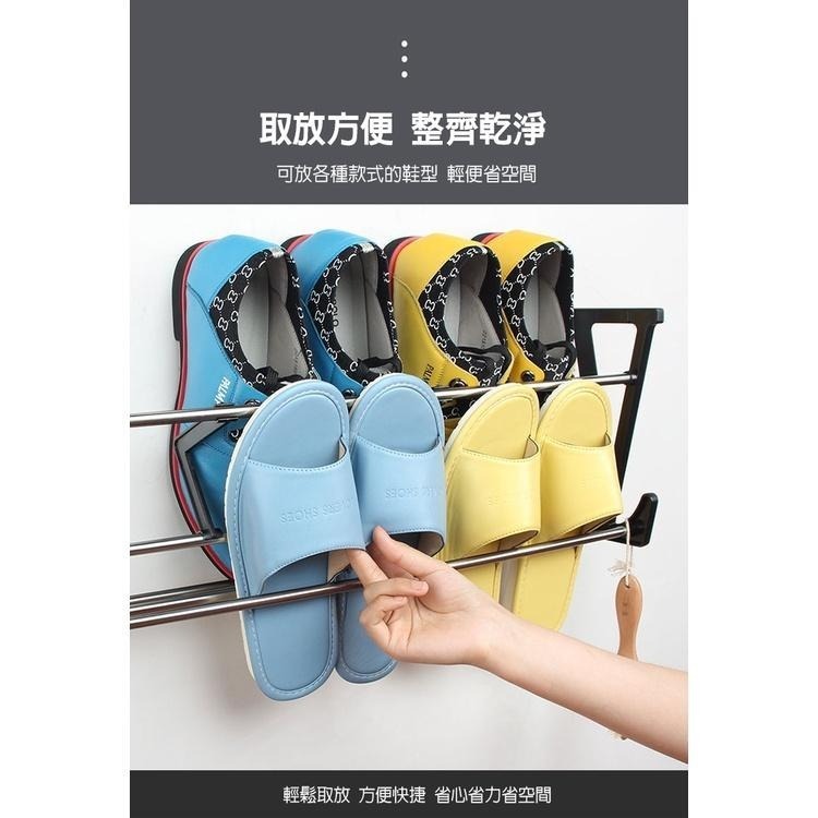 【費歐家】免打孔門後鞋架  浴室拖鞋架 壁掛式門口簡易鞋架 墻上門後鞋子 收納神器鞋架-細節圖8