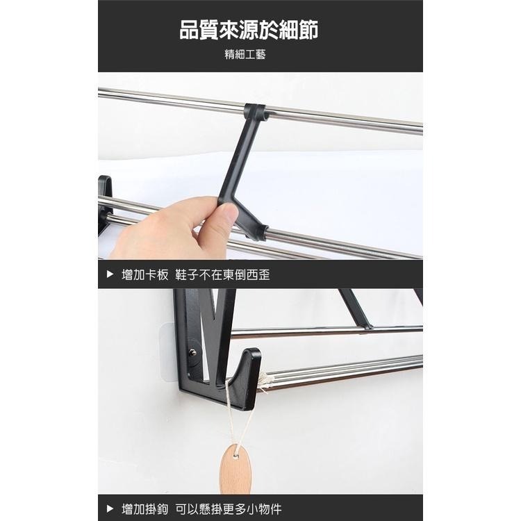 【費歐家】免打孔門後鞋架  浴室拖鞋架 壁掛式門口簡易鞋架 墻上門後鞋子 收納神器鞋架-細節圖9