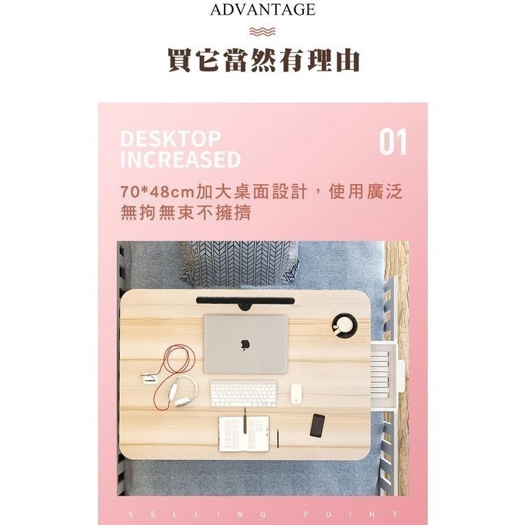 【費歐家】台灣現貨 電腦桌 折疊桌 和室桌 小桌子 書桌 筆電桌 懶人桌  床上摺疊桌 床上桌 筆電桌-細節圖4