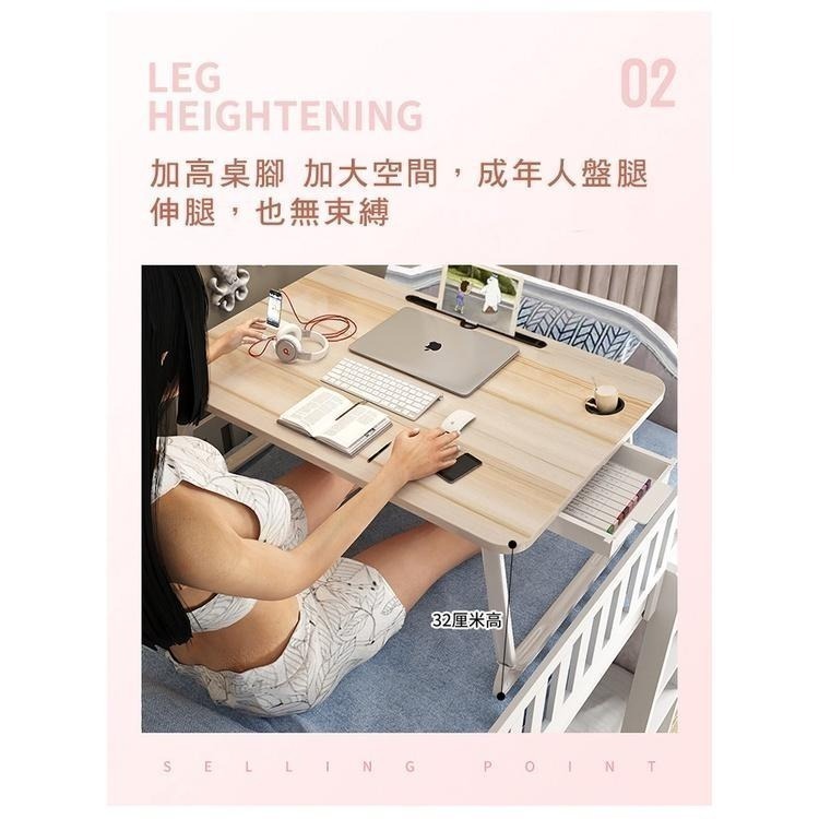 【費歐家】台灣現貨 電腦桌 折疊桌 和室桌 小桌子 書桌 筆電桌 懶人桌  床上摺疊桌 床上桌 筆電桌-細節圖5
