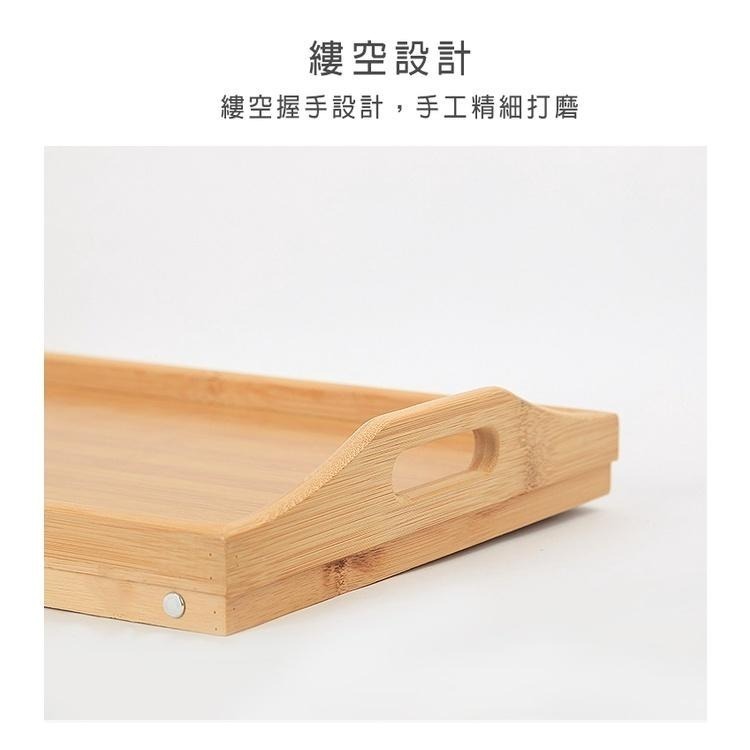 【費歐家】台灣現貨 小餐桌 日式原木床上折疊小餐桌 懶人桌 電腦桌 木質托盤收納桌 露營折疊桌  登山折疊桌 多功能小桌-細節圖6