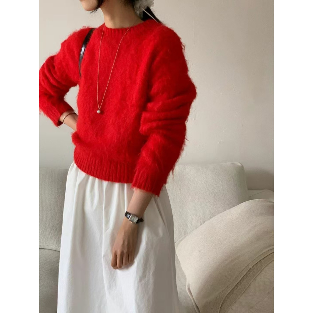 VENUSY｜ 秋冬新品✔ 韓國女裝｜羊毛舒適針織毛衣-細節圖7