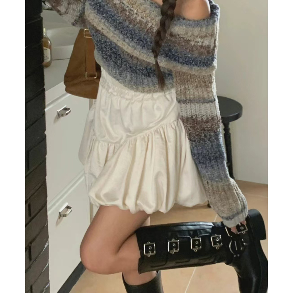 VENUSY｜ 極甜美✿ 韓國女裝｜澎澎南瓜百褶裙-細節圖2